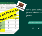 Tabla para calcular la jornada laboral: Excel gratis